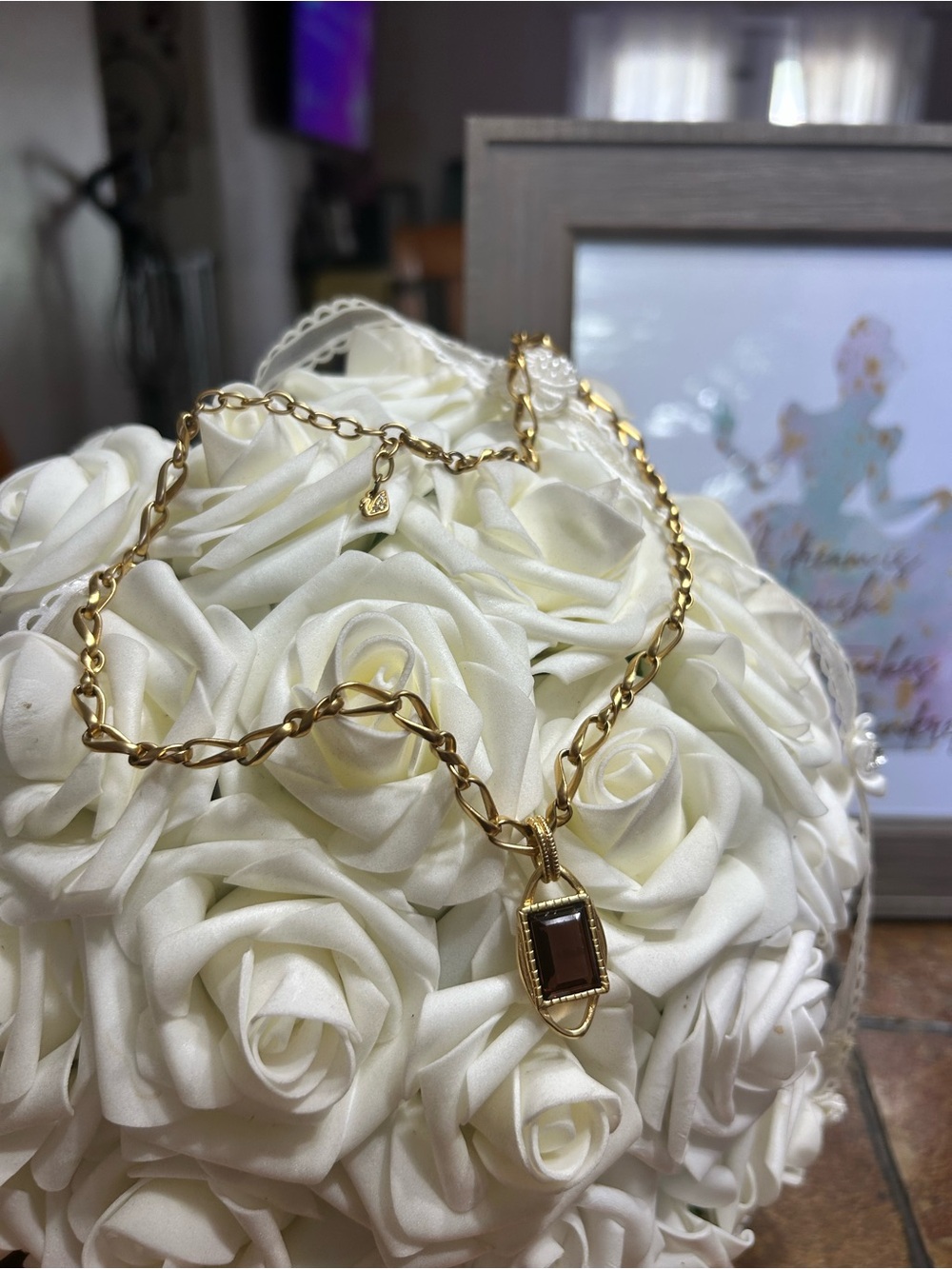 Swarovski Vintage Amethyst Color pendant necklace